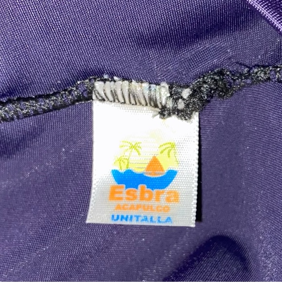 Esbra Acapulco Unitalla Vintage Swimsuit Blu/Mlt SZ SM - Picture 4 of 5